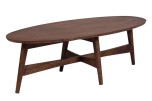 Baja Chestnut Mango Wood Oval Coffee Table by Porter Designs