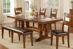 Mango Dining Table with Butterfly Leaf, Bench & Chair, DMG4492